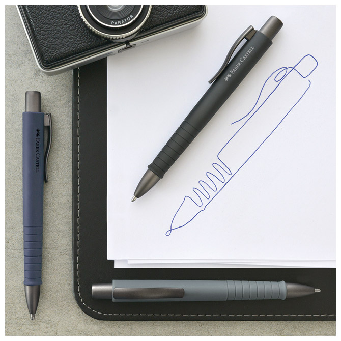 Olovka kemijska gumirana poly ball urban xb faber castell 241189 plava (42886)