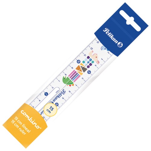 Ravnalo pvc 15cm fleksibilno combino pelikan 811224 blister (42904)