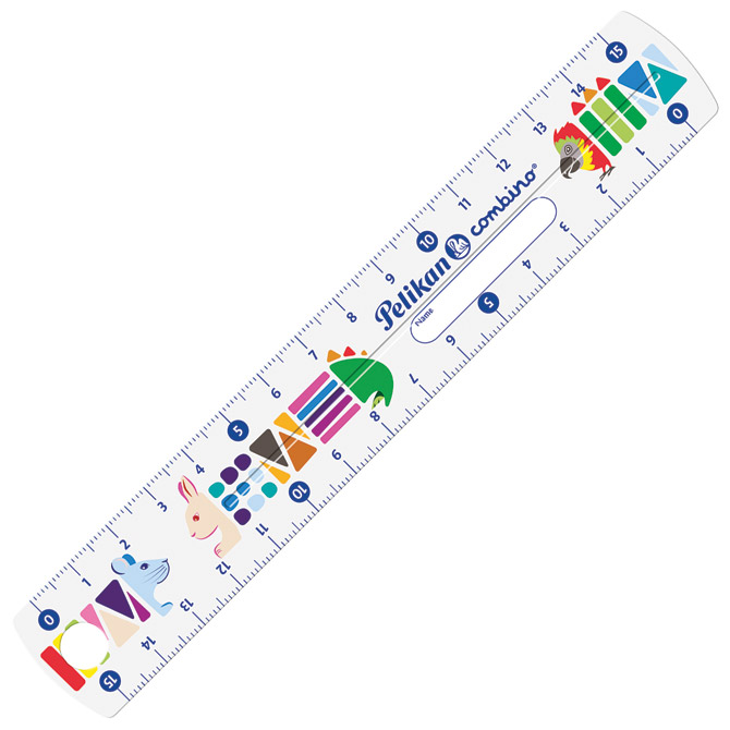 Ravnalo pvc 15cm fleksibilno combino pelikan 811224 blister (42904)