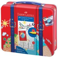 Flomaster školski 40boja u metalnoj kutiji connector kofer faber castell 155535 (43087)