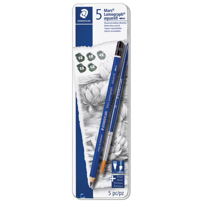 Olovka grafitna pk5 plus kist u met,ku,mars lumograph aquarell designjourney staedtler 100a g6 (43121