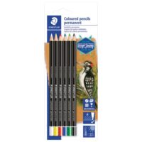 Olovka specijalna permanentna glasochrom design journey pk6 staedtler 10820bk6-c sort blis (43125)