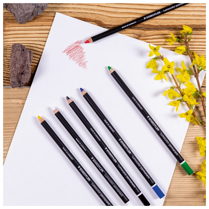 Olovka specijalna permanentna glasochrom design journey pk6 staedtler 10820bk6-c sort blis (43125)
