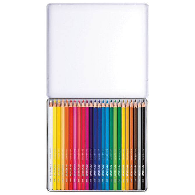 Boje drvene-vodene 24boje metalna kutija aquarell design journey staedtler 14610c m24 (43129)