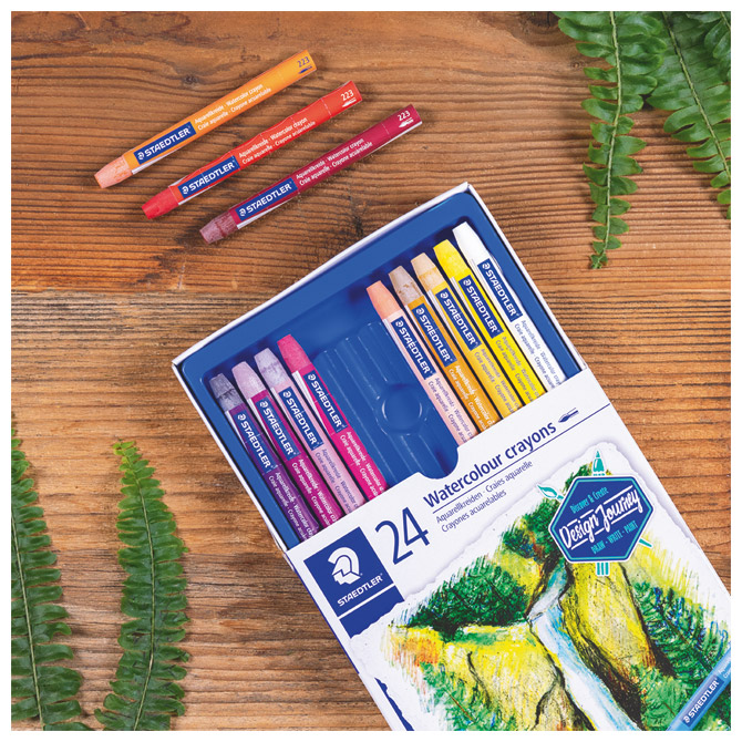 Boje voštane akvarel 24boje design journey staedtler 223 c24 blister (43137)