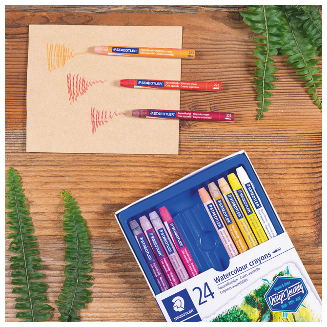 Boje voštane akvarel 24boje design journey staedtler 223 c24 blister (43137)