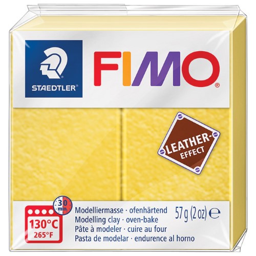 Masa za modeliranje 57g fimo effect leather-effect staedtler 8010-109 zlatno žuta (43201)
