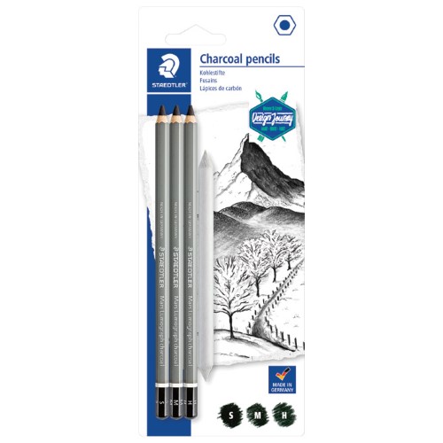 Ugljen u olovci plus pribor za sjenčanje mars lumograph design journey staedtler 100c sbk4 blister