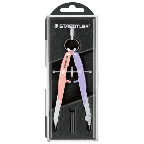 Šestar s preciznim podešavanjem mars comfort pastel staedtler 556 00-pa2 rozo/ljubičasti blister (435