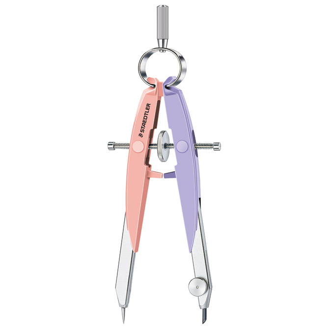 Šestar s preciznim podešavanjem mars comfort pastel staedtler 556 00-pa2 rozo/ljubičasti blister (435