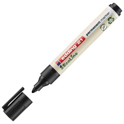 Marker permanentni 1,5-3mm okrugli vrh ecoline edding 21 crni (43717)