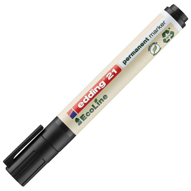 Marker permanentni 1,5-3mm okrugli vrh ecoline edding 21 crni (43717)