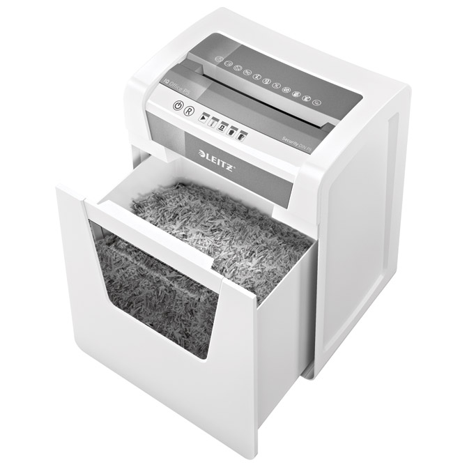 Uništavač dokumentacije 10 listova microcut iq leitz 80020000 bijelo/sivi (43896)