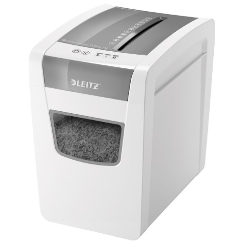 Uništavač dokumentacije 10 listova crosscut iq slim leitz 80010000 bijelo/sivi (43897)