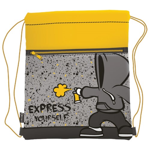 Vrećica za tjelesni express yourself 21,connect sivo-žuta (45057)
