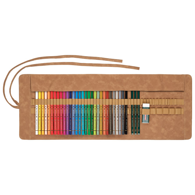 Boje drvene 30boja plus pribor u rolo etui polychromos faber castell 110030 (45175)