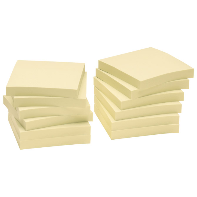 Blok samoljepljiv 75x75mm 12x100l nature global notes 5654-11box žuti (45464)