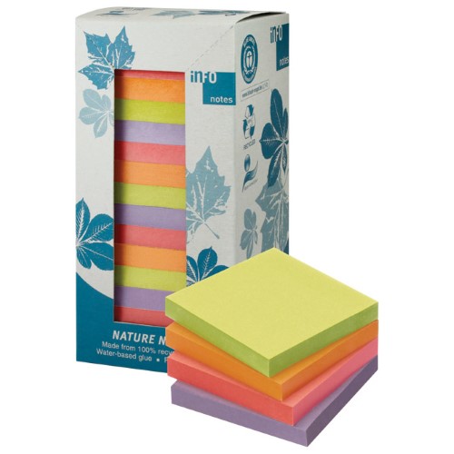 Blok samoljepljiv 75x75mm 16x100l nature global notes 5654-88tw7 sortirano (45466)