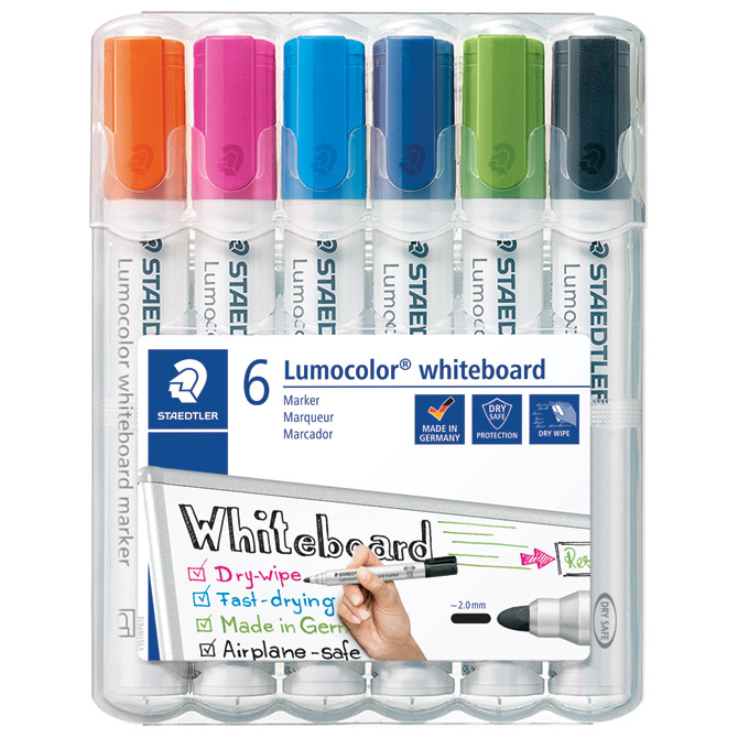 Marker za bijelu ploču 2mm pk6 reciklirani lumocolor staedtler 351 wp6-1 (45762)