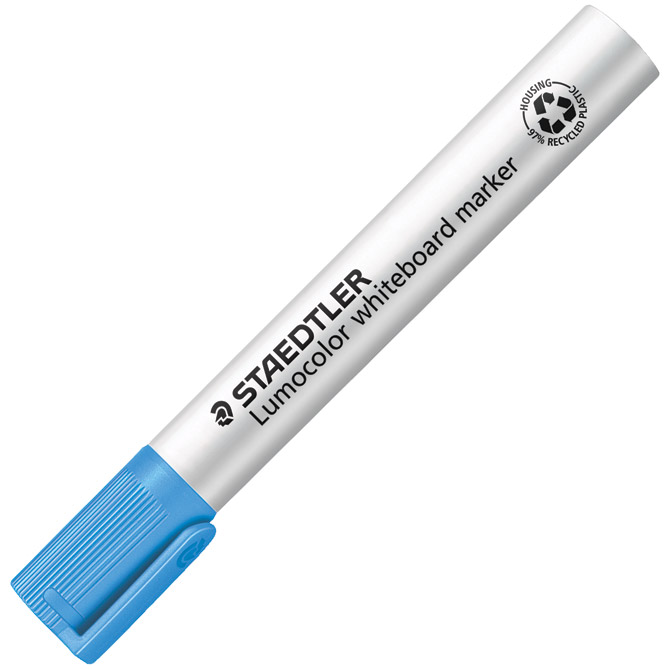 Marker za bijelu ploču 2mm reciklirani lumocolor staedtler 351-30 svijetlo plavi (45764)