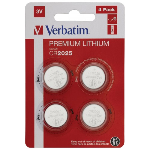 Baterija litij dugmasta 3v pk4 cr2025 verbatim 49532 blister (45894)