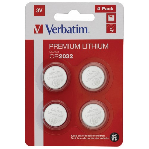 Baterija litij dugmasta 3v pk4 cr2032 verbatim 49533 blister (45896)