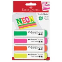 Marker za tekstil 1-5mm pk4 neon faber castell 159591 sortirano blister (45925)