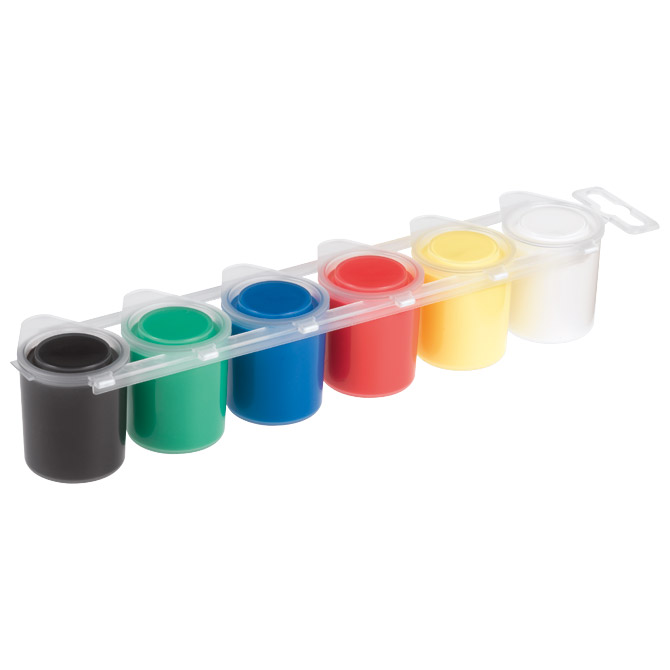 Boja tempera za tekstil 25ml u čaši 6 boja primo 4101tx6e blister (47210)