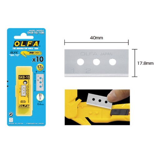 Nož za skalpel 17,8mm za sk-10 pk10 olfa skb-10/10b srebrni blister (47344)