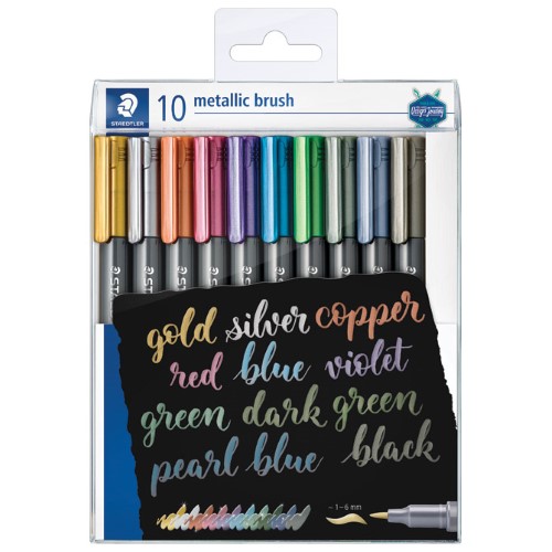 Marker 1-6mm pk10 metallic brush design journey staedtler 8321 tb10 sortirano blister (47576)