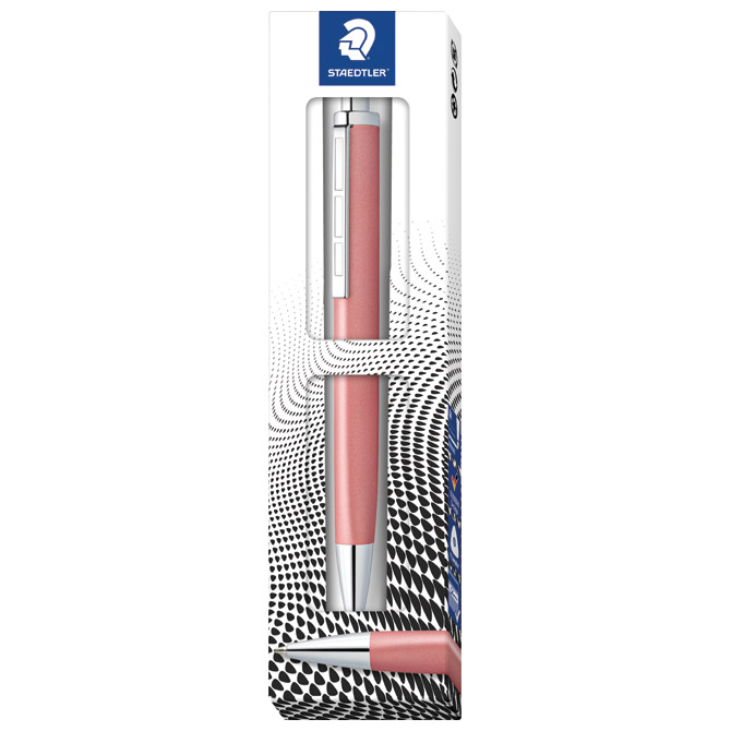Olovka kemijska metalna triplus staedtler 444 m20-3 roza (47583)
