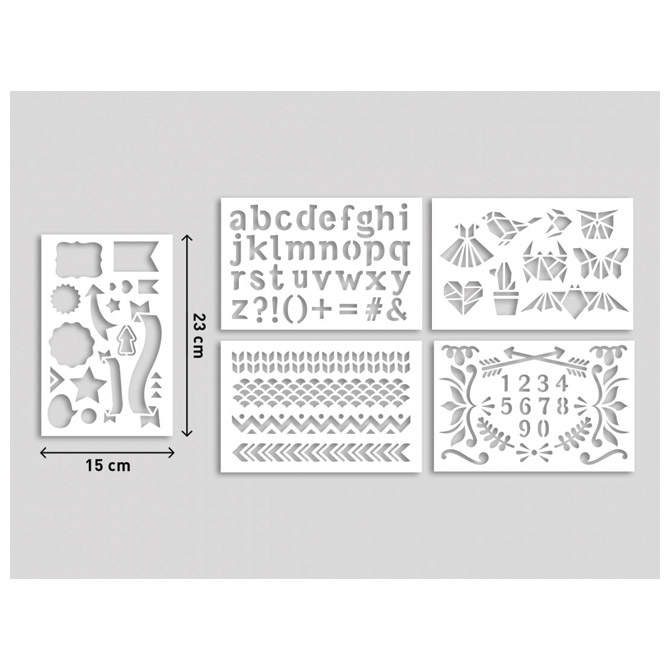 Set 3 markera i šablone diy kit deco pintor pilot blister (47585)