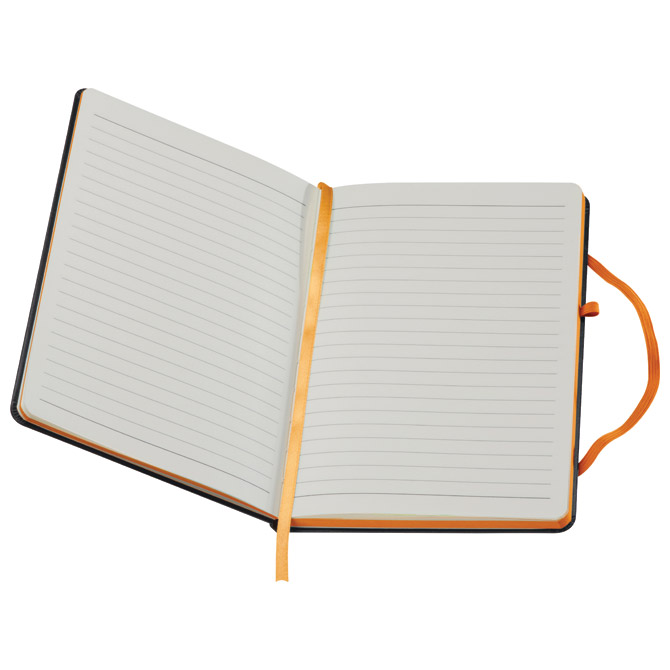 Notes A5 crte 80l šamoa s gumicom cuxhaven easy 037910 crno/narančasti (47601)