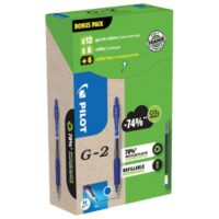 Set roler gel grip 0,7mm g2 pk12 pilot plus refili pk12 gratis plavi (48228)