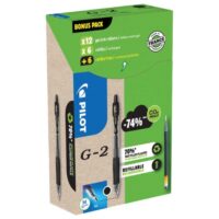 Set roler gel grip 0,7mm g2 pk12 pilot plus refili pk12 gratis crni (48229)