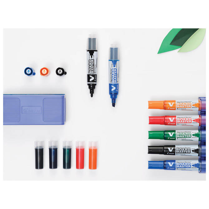 Set marker za bijelu ploču 2,3mm v board master begreen pk10 pilot plus refili (5 plus 5 gratis) zele