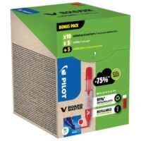 Set marker za bijelu ploču 2,3mm v board master begreen pk10 pilot plus refili (5 plus 5 gratis) crve