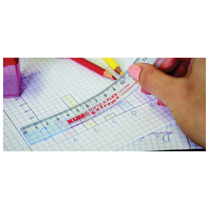 Ravnalo pvc 15cm fleksibilno softie flex extreme kum,2250919 prozirno blister (48265)