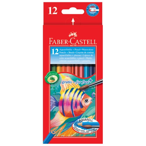 Boje drvene-vodene 12boja aquarell faber castell 114413 blister (48569)