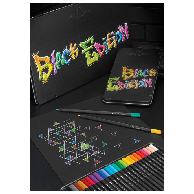 Boje drvene 12boja metalna kutija black edition faber castell 116413 (48577)