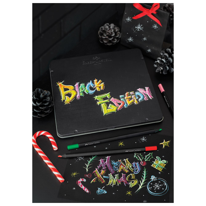 Boje drvene 24boje metalna kutija black edition faber castell 116425 (48578)