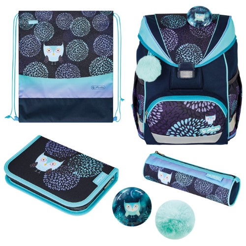 TORBA ŠKOLSKA ANATOMSKA 4/1 ULTRALIGHT PLUS FLOWER OWL HERLITZ 50037681 * DO ISTEKA ZALIHA (48619)