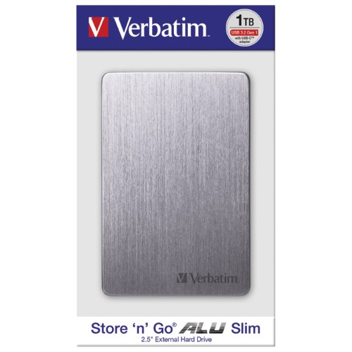 Hard disk 2,5" 1tb USB 3,2 slim verbatim 53662 aluminij (48712)