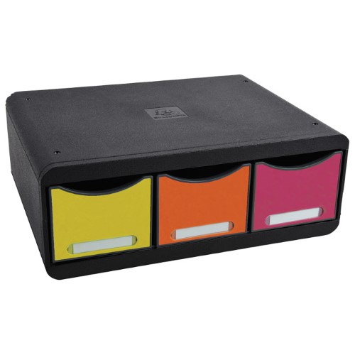 Kutija s 3 ladice A6 (rub sort boje) iderama exacompta 318798d crna/sortirano (48841)