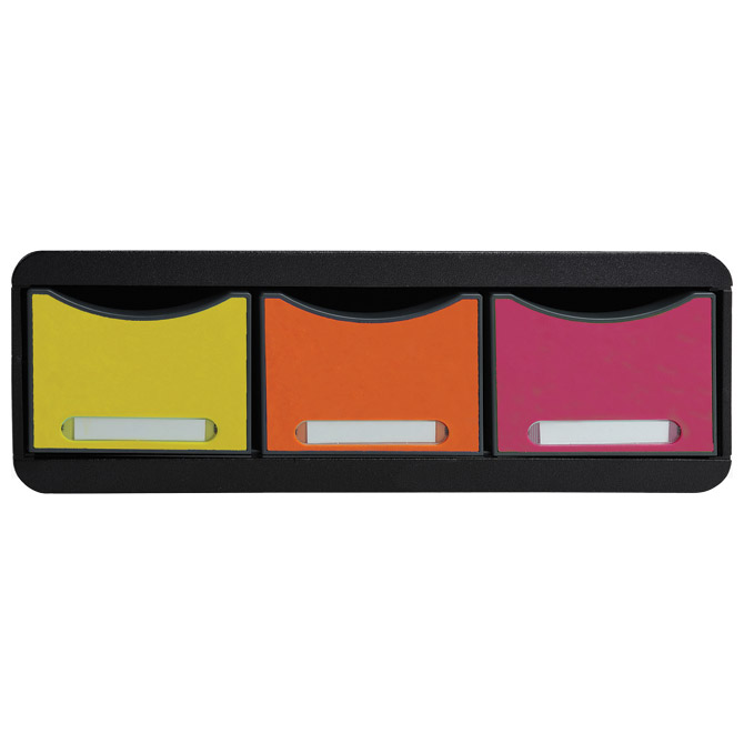 Kutija s 3 ladice A6 (rub sort boje) iderama exacompta 318798d crna/sortirano (48841)