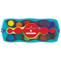 Boja vodena fi 24mm 12boja plus bijela tempera connector faber castell 125003 tirkizna kutija (48896)