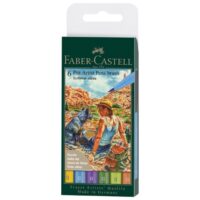 Set pitt artist brush b 6boja summer vibes faber castell 167178 blister (48898)