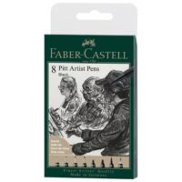 Set pitt artist pk8 black faber castell 167158 blister (48900)