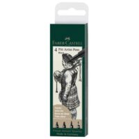 Set pitt artist pk4 black faber castell 167153 blister (48911)