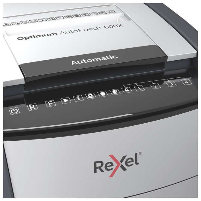 Uništavač dokumentacije 600 (ručno 15) listova crosscut optimum auto feed plus 600x rexel 2020600xeu